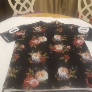 On the byas floral baseball mesh shirt